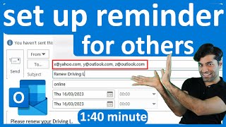 How to set up email reminders to others on Outlook