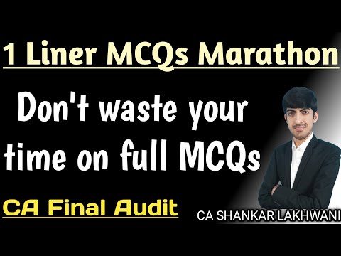 Best MCQ Marathon on YouTube I All 35 Integrated Case Scenarios in 1.5 Hours I CA Final Audit MCQ
