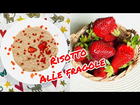 Risotto alle fragole è un primo piatto allegro e gustoso che farà felice i bambini #risottorecipe