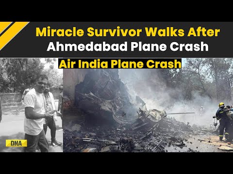 Ahmedabad Plane Crash: Miracle Survivor Walks After Air India Plane Crash | Air India Crash; Gujarat