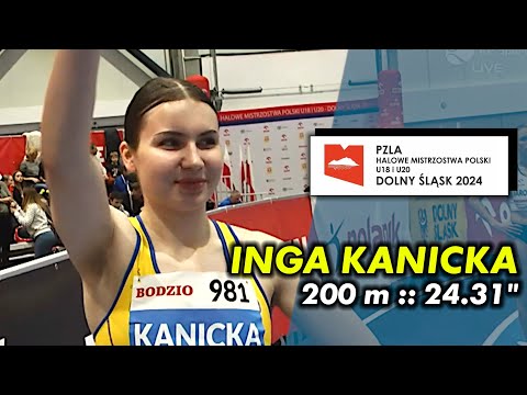 INGA KANICKA 🥇 200m | U20 Indoor Athletics Polish Championships 2024 #200m