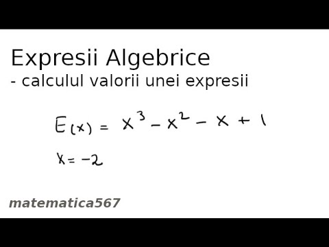 Algebraic expressions - calculating the value