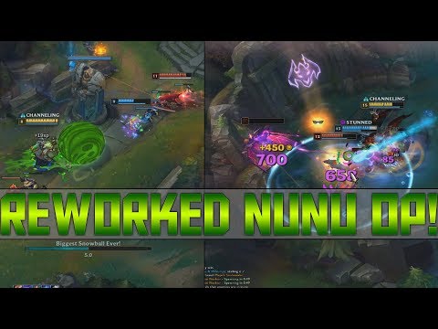 THIS NUNU BUILD IS ACTUALLY INSANE!!! League of Legends Nunu Rework Gameplay | LOL Nunu Rework 2018