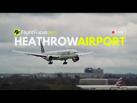 Heathrow Airport Live - Windy Thursday 04th April 2024