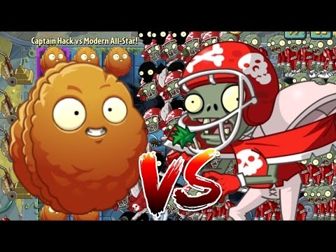 Plants vs Zombies 2 Epic Hack : Explode-O-Nut vs All-Star Zombies