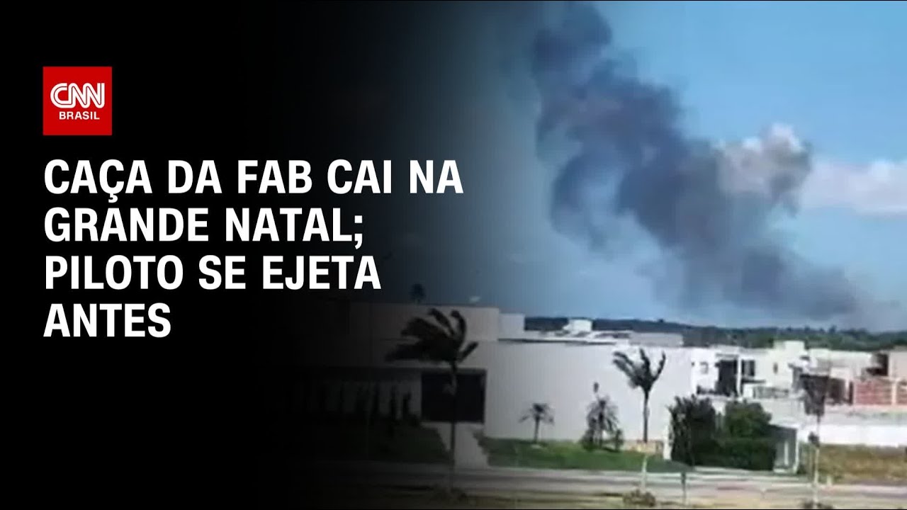 Caça da FAB cai na grande Natal; Piloto se ejeta antes | BASTIDORES CNN