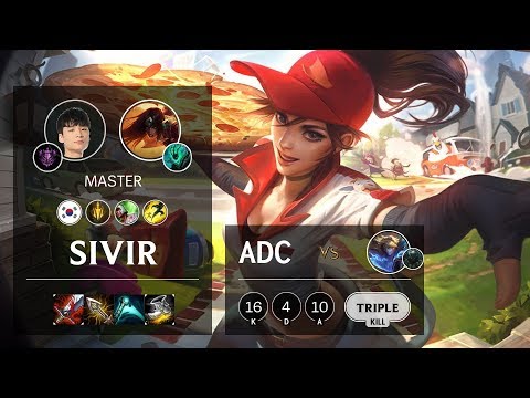 Sivir ADC vs Ezreal - KR Master Patch 10.10