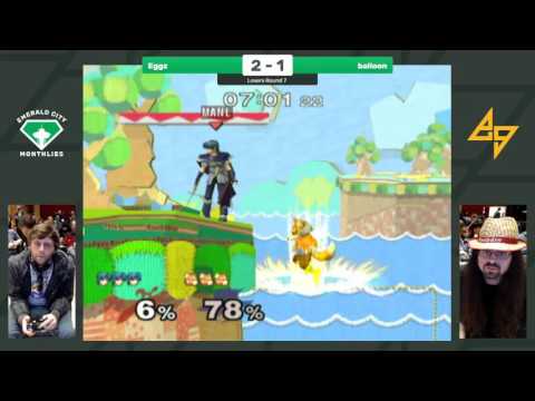 Emerald City I - Eggz (Fox) vs. balloon (Marth) - Melee Losers Round 7