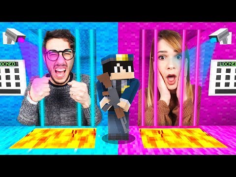MASCHI VS FEMMINE FUGA DALLA PRIGIONE!! - MINECRAFT