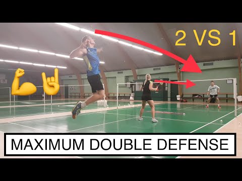 BADMINTON EXERCISE #72 - MAXIMUM DOUBLE DEFENSE (2 VS 1)