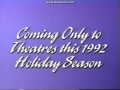 Coming Only To Theatres This 1992 Holiday Season No Music