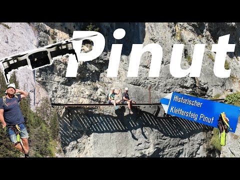 Klettersteig Pinut spektakuläre Aufnahmen vom Pinut Klettersteig bei Flims in Graubünden Schweiz