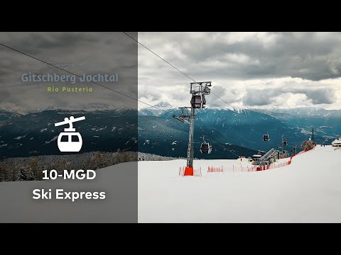 10-MGD Ski Express | Gitschberg Jochtal | GoPro Timelapse 4K with GPS Data #dolomitisuperski