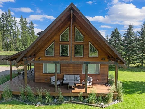 Luxury A-Frame Cabin in Columbia Falls — Near Glacier National Park property video