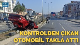 Kontrolden Çıkan Otomobil Takla Attı: 2 Yaralı