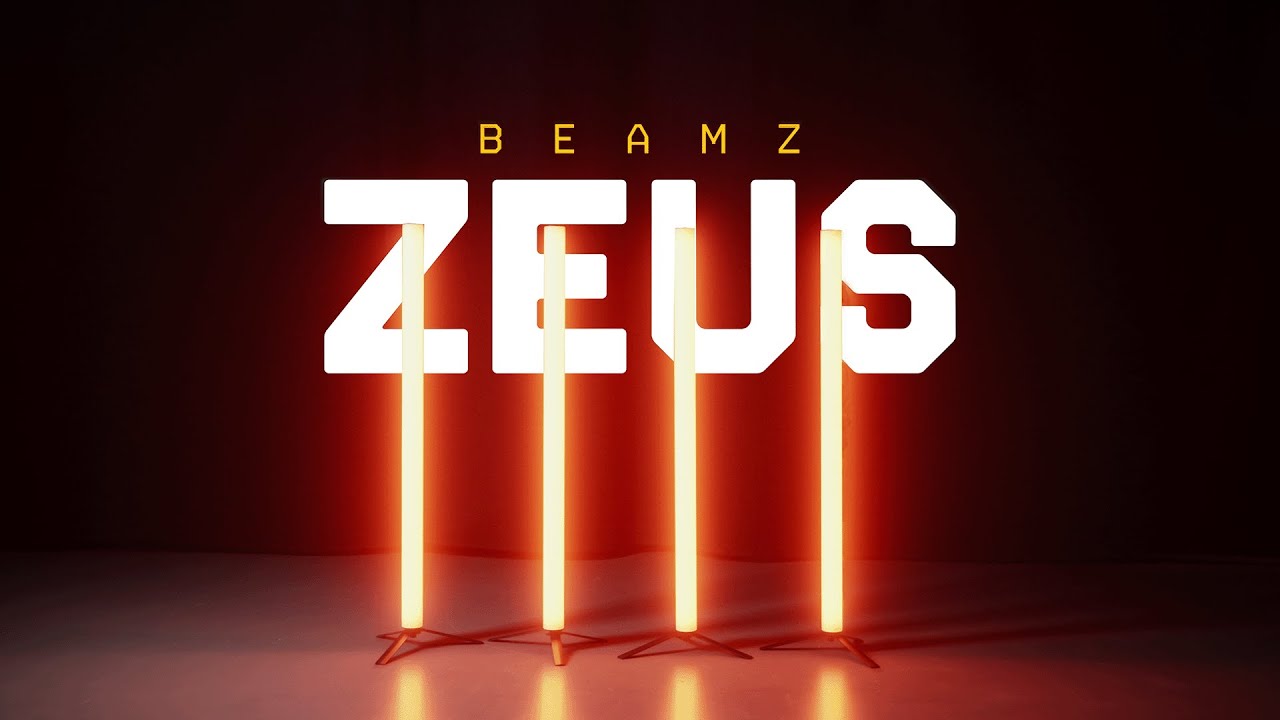Beamz Zeus Battery Tube Set RGBW Set of 8 in Flightcase