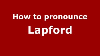 How to pronounce Lapford