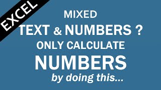 How to Calculate Cells that Contain Only Numbers in Excel