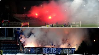 KIBICE: Odra Opole - Ruch Chorzów 21.10.2022 DOPING OPRAWY TRYBUNY