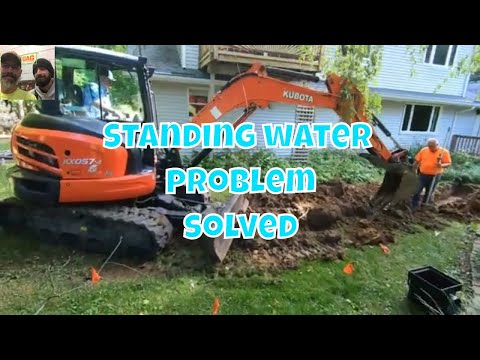 Fixing Back Yard Drainage Issues #lawncarenation #familyowned