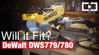 Bench Depth Requirement for DeWalt DWS779 DWS780 Compound Sliding Miter Saw | Will it fit? How Deep?