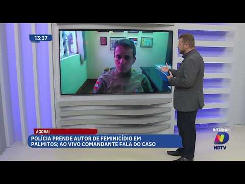 Suspeito de feminicídio é preso pela PM após crime em Palmitos