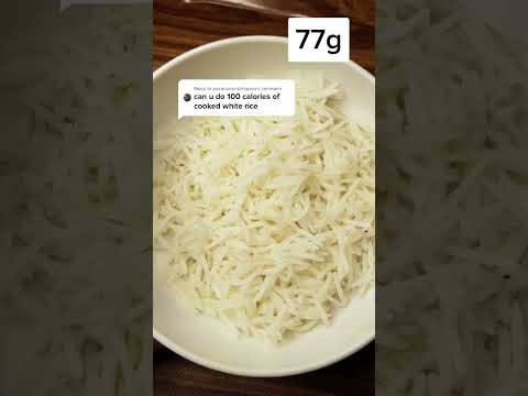 What 100 Calories of Cooked White Rice Looks Like