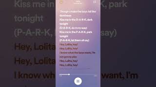 Lolita. Lana Del Rey Lyrics. #Lolita #lyrics #spotify