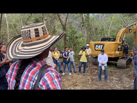 Inició construcción de vía a El Aro en Ituango - Teleantioquia Noticias