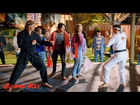 Daniel LaRusso vs Johnny Lawrence Fight Scene [4K UHD] | Cobra Kai Season 4