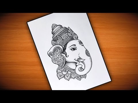 Lord Ganesha Drawing/Ganesha Drawing with Mandala Art/Ganesh Chaturthi Special Art/Ganapati Drawing 
