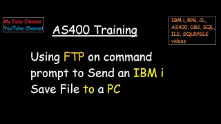 Using FTP on command prompt to Send an IBM i Save File to a PC