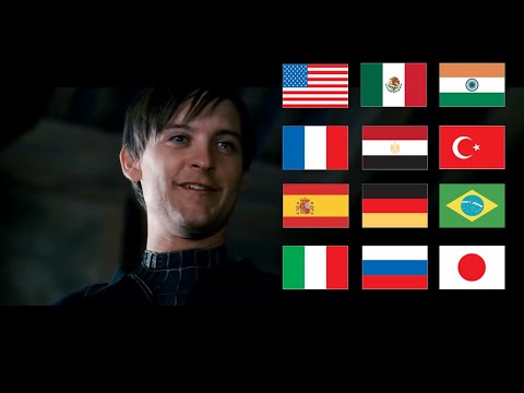 "Look at little Goblin junior, gonna cry?" In Different Languages | Tobey Maguire