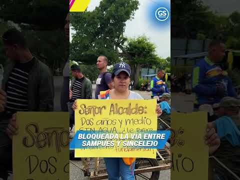 Bloqueada la vía entre Sampués y Sincelejo
