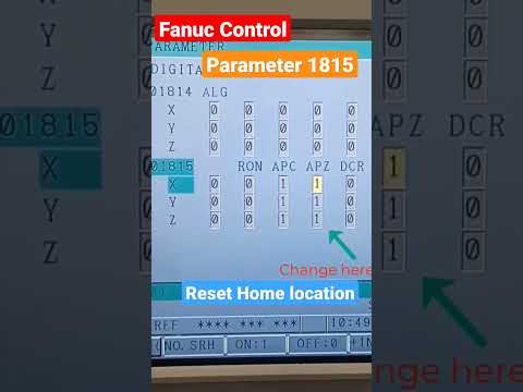 How to reset home position Fanuc controller #parameter #fanuc #cncmilling #howto #shorts