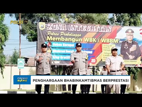KAPOLRES PROBOLINGGO BERI PENGHARGAAN TIGA BHABINKAMTIBMAS BERPRESTASI