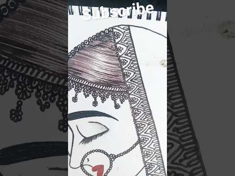 Traditional bridal looks drawing very easy #India#Subscribe#like#@Subhra art academy 🇮🇳....