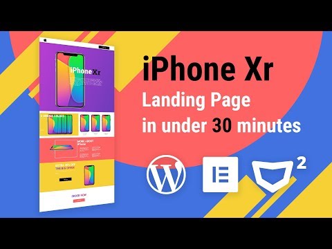 How to Create Landing Page with Elementor in 30 minutes iPhone XR page example Monstroid2