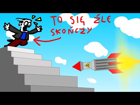 Kubek spada ze schodów