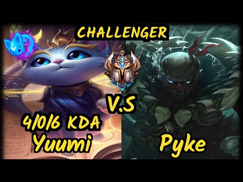 Dumbledoge (YUUMI) vs PYKE - 4/0/6 KDA BOTTOM SUPPORT CHALLENGER GAMEPLAY - EUW