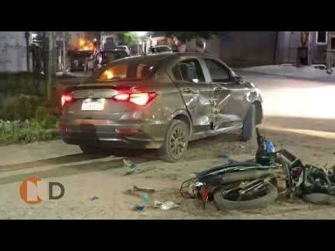 Villa Regina: un motociclista está grave tras chocar con un auto