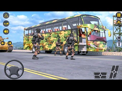 US Military Bus Simulator Game | Army Bus Driving Games 3D | Indian Army Bus Simulator Game Android