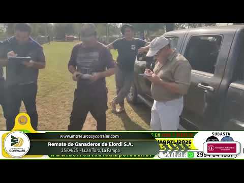 25-04-25 - Remate de Ganaderos de Elordi S.A.  en Luan Toro, La Pampa