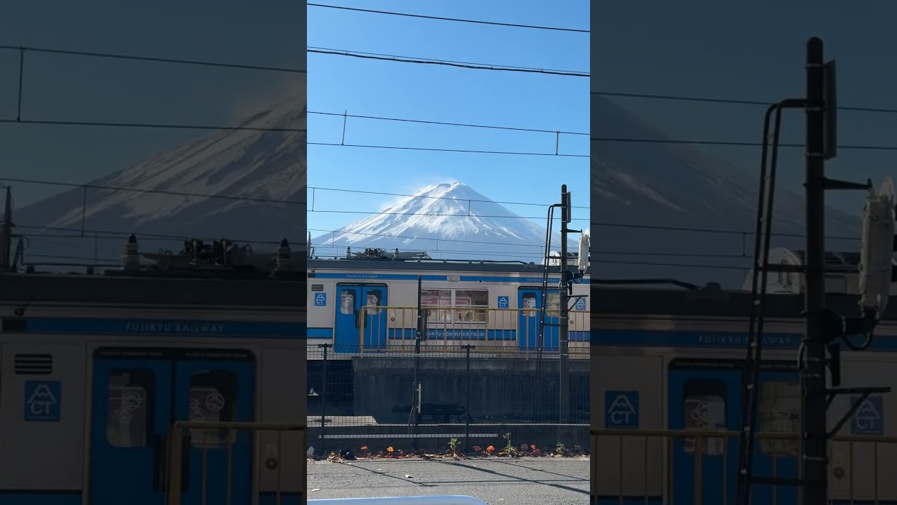 Shinkansen passing in front of Mt. Fuji, Japan