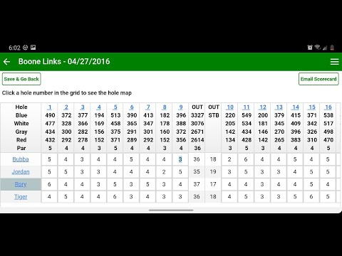 Golf Scorecard