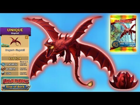 Krogan's Singetail (New Unique Singetail) Titan Mode Max Level 134 | Dragons: Rise of Berk