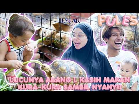 PULES : ABANG L TELATEN KASIH MAKAN KURA-KURA KESAYANGANNYA SAMA PAPA BILLAR, BUNDA LESTI & LESHIA!