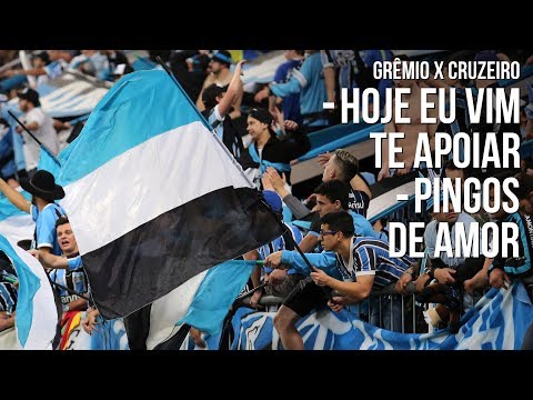 "Hoje eu vim te apoiar / Pingos de amor - Grêmio x Cruzeiro - Copa do Brasil 2017" Barra: Geral do Grêmio • Club: Grêmio