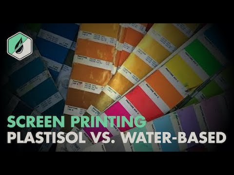 Plastisol vs water based screen printing ink types