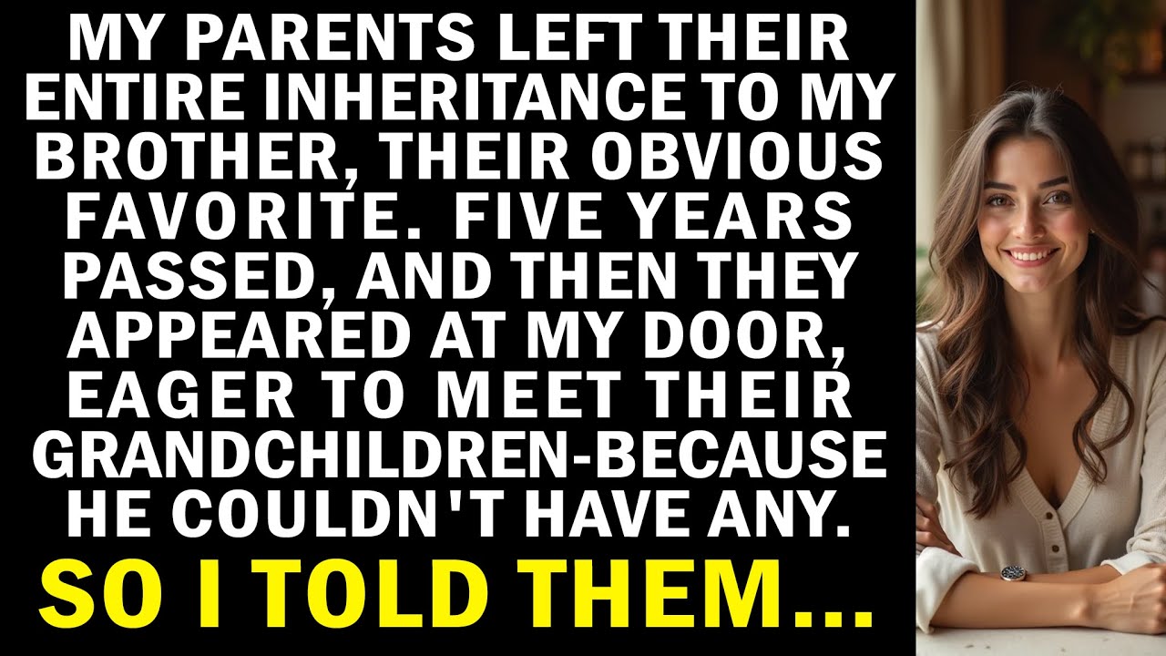 Parents left everything to my favored brother. But five years later, they returned and revealed...